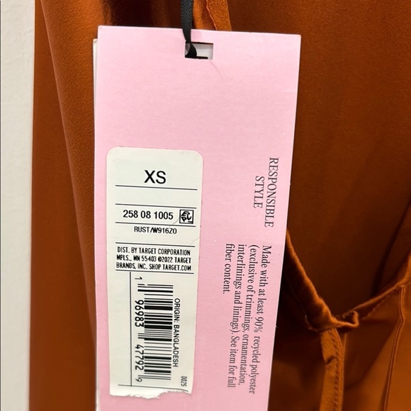 Elegant Orange Sleeveless Dress - Picture 5 of 5